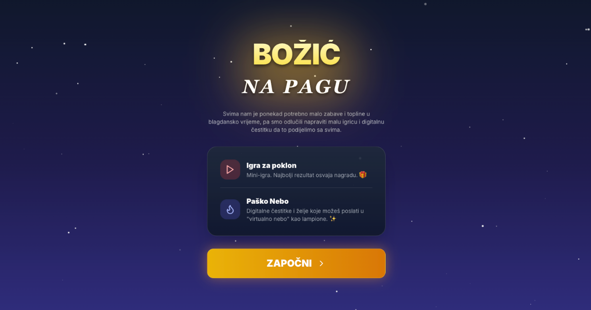 Božić na Pagu — mala gesta za velike blagdanske želje